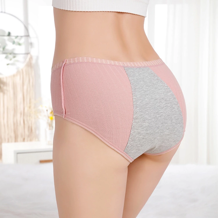 Japanese thread pure cotton mid-waist ladies underwear menstrual underwear