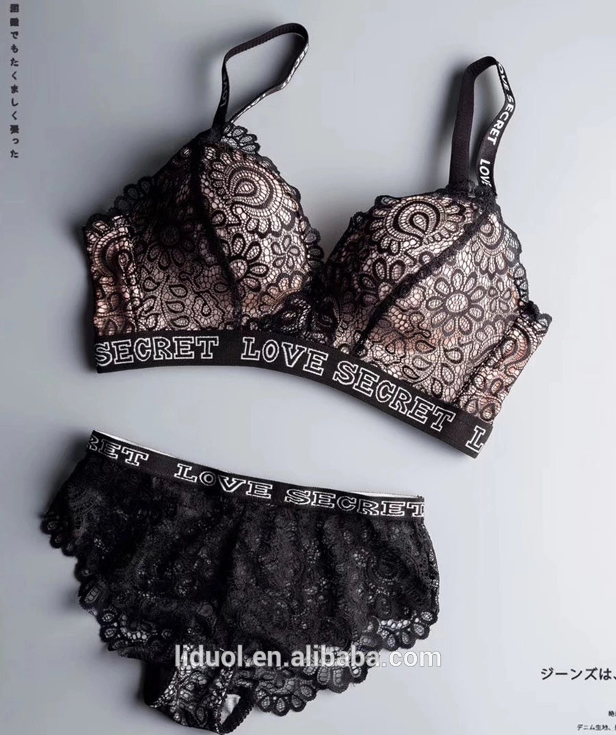 Europe and the United States lace letter shoulder straps gathered bra side of the side of the milk comfortable breathable  bra