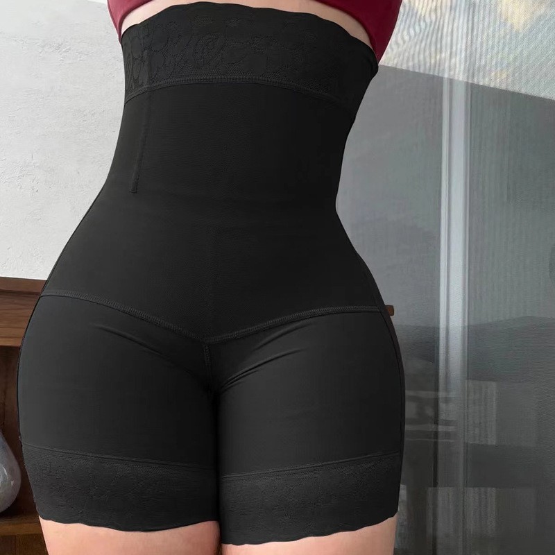 New Butt Lifter One-Piece Women's Shapewear High Waist Lace Non-Slip Waist Slimming and Hip Lifting Bodybuilding Abdominal Pants