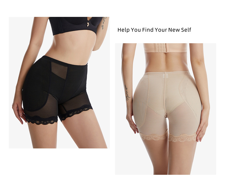 Custom Lace Nude Butt Hip Enhancer Underwear Briefs Shorts Slim Bodysuit Fajas Colombianas Waist Shapewear Women Push up Panties