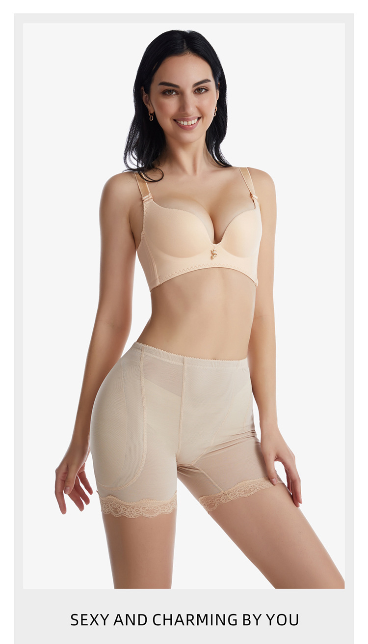 Custom Lace Nude Butt Hip Enhancer Underwear Briefs Shorts Slim Bodysuit Fajas Colombianas Waist Shapewear Women Push up Panties