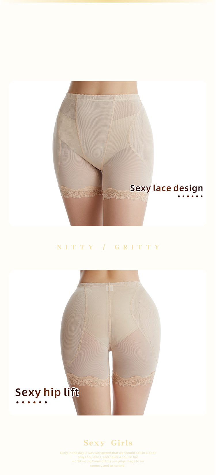 Custom Lace Nude Butt Hip Enhancer Underwear Briefs Shorts Slim Bodysuit Fajas Colombianas Waist Shapewear Women Push up Panties