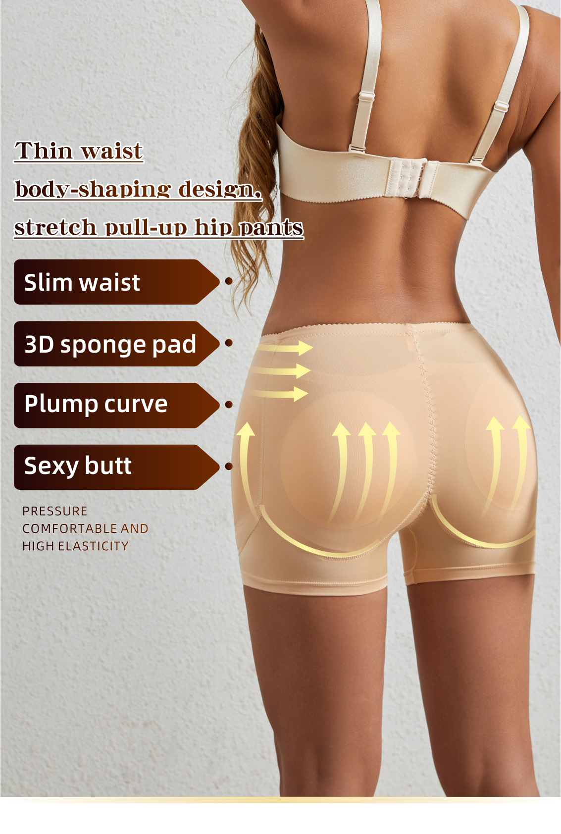 Women Butt Lifter Panties Seamless Panties Hip Padded Shapewear Tummy Control Shaper Panty