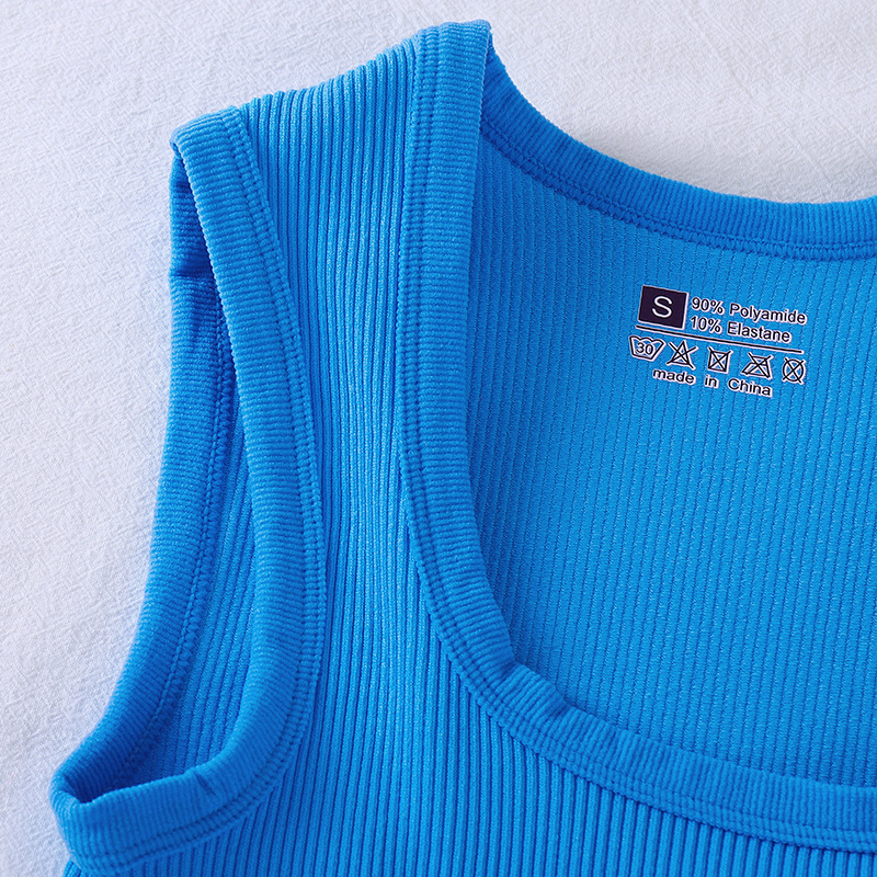 High Quality 95% Cotton 5% Spandex Basic Crop Tank Tops Sleeveless Crop Top for Women