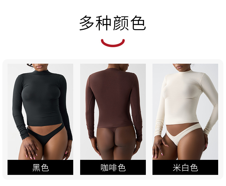 Custom Logo Cut off Women Yoga Top Equestrian Clothing Seamless Gym Workout Sports Long Sleeve Tank Tops for Women