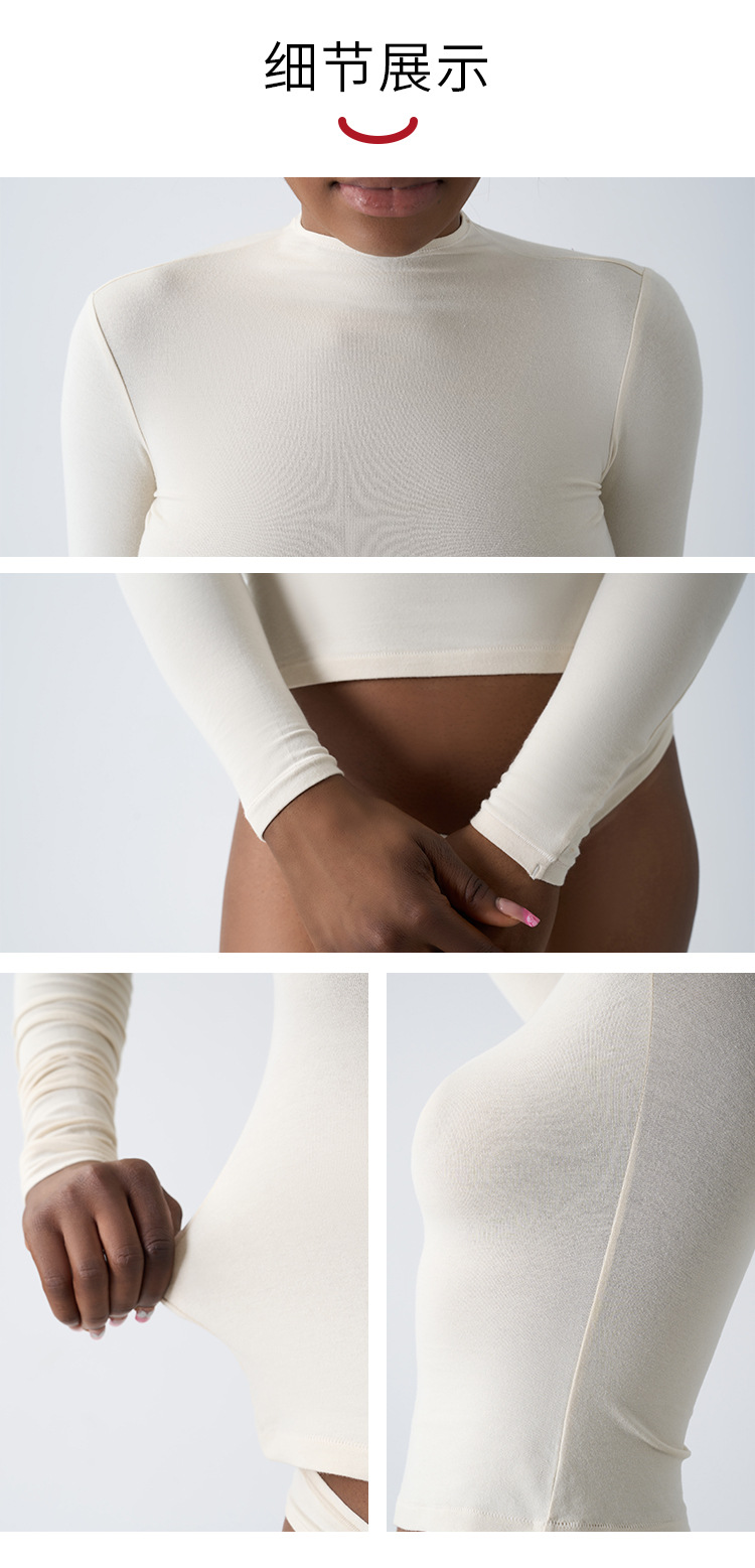 Custom Logo Cut off Women Yoga Top Equestrian Clothing Seamless Gym Workout Sports Long Sleeve Tank Tops for Women